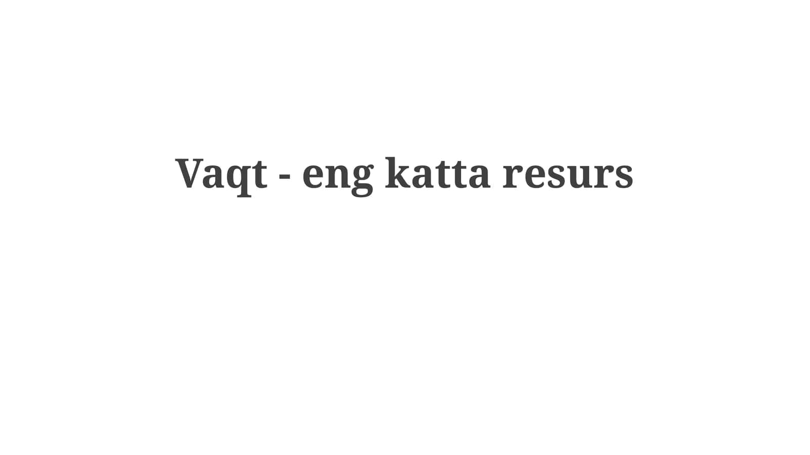 Vaqt-engkattaresurs 1