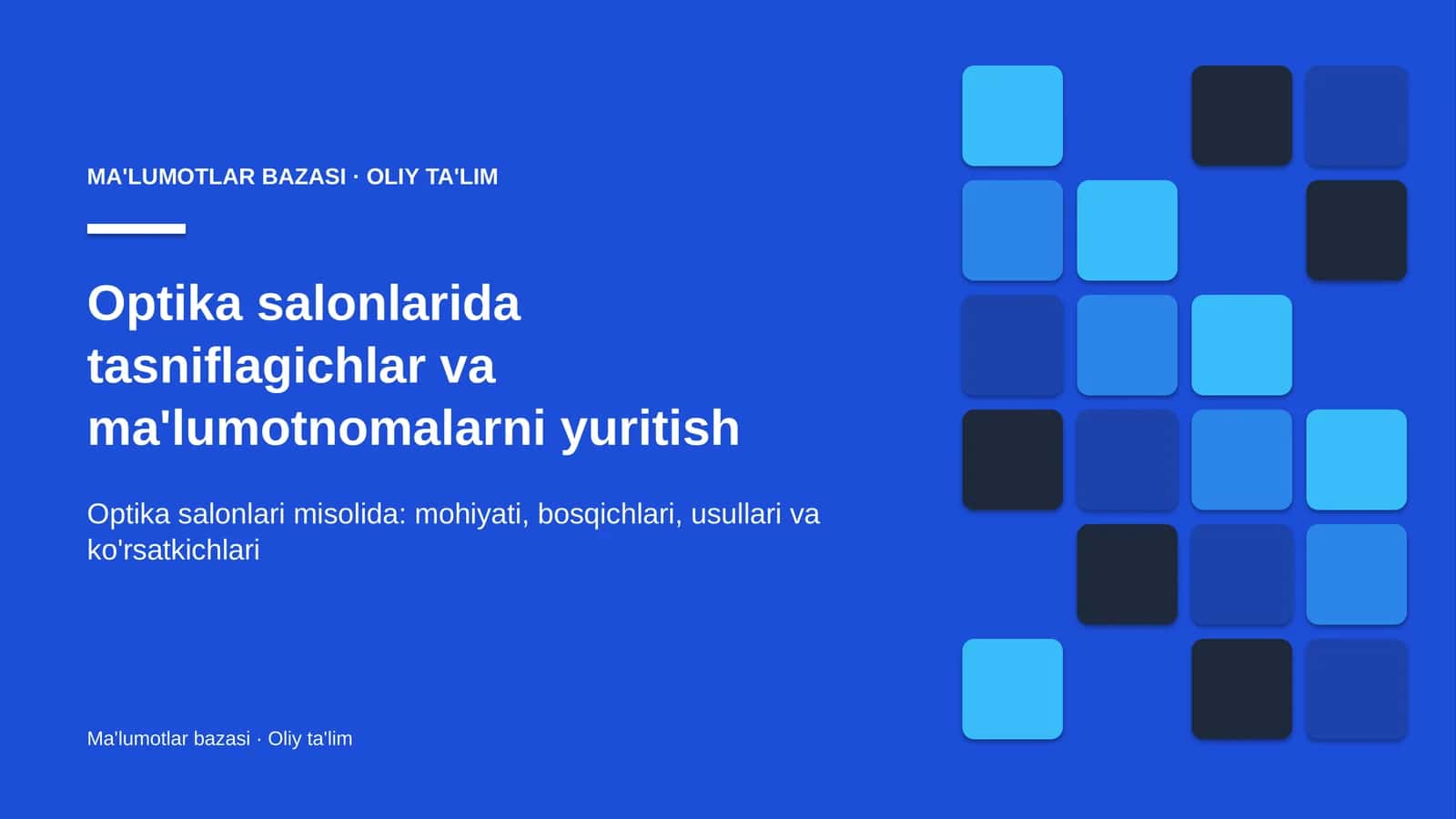 optika salonlarida tasniflagichlar va ma'lumotnomalarni yuritish 1021 1
