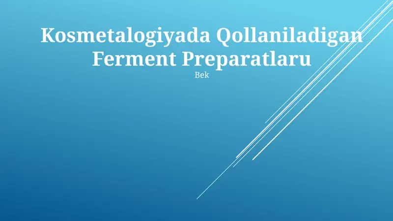 Ferment Preparatlari 1