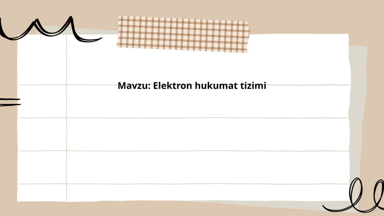 Elektron hukumat tizimi 1