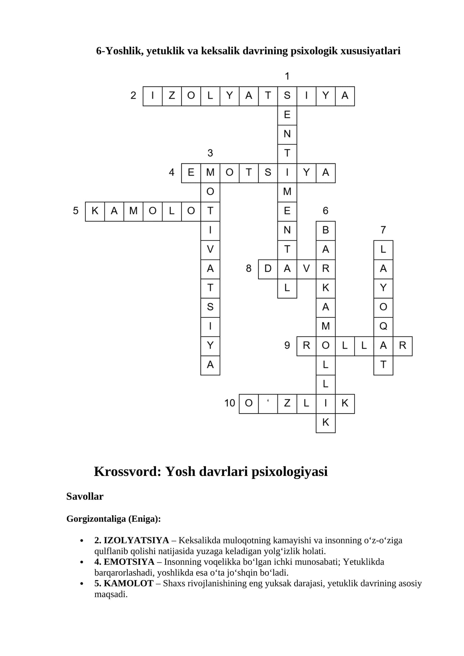 Yosh davrlari psixologiyasi 1