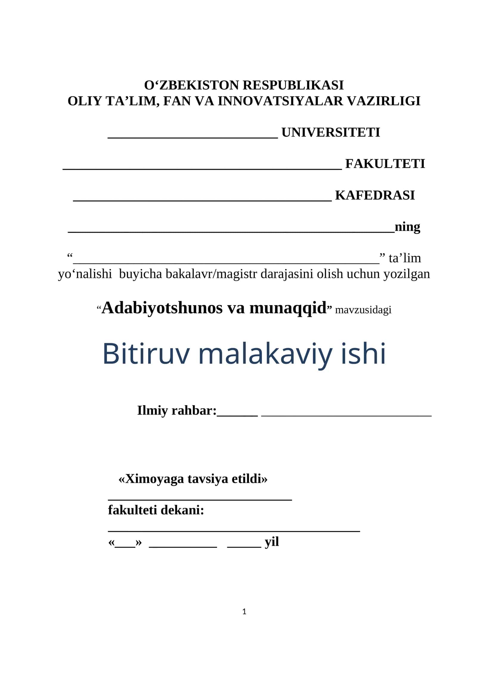 Adabiyotshunos va munaqqid 1