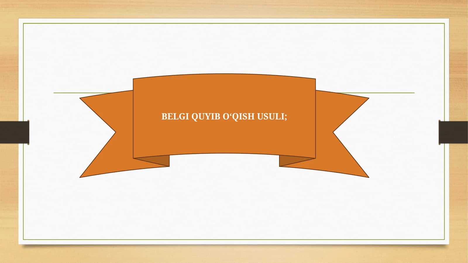 BELGI QUYIB OʻQISH USULI 1