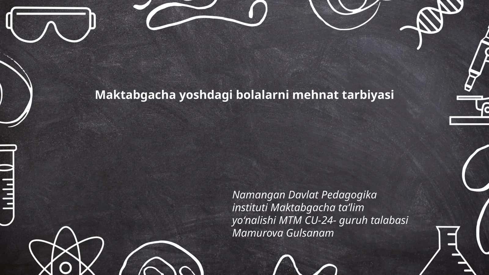 Maktabgacha yoshdagi bolalarni mehnat tarbiyasi 1