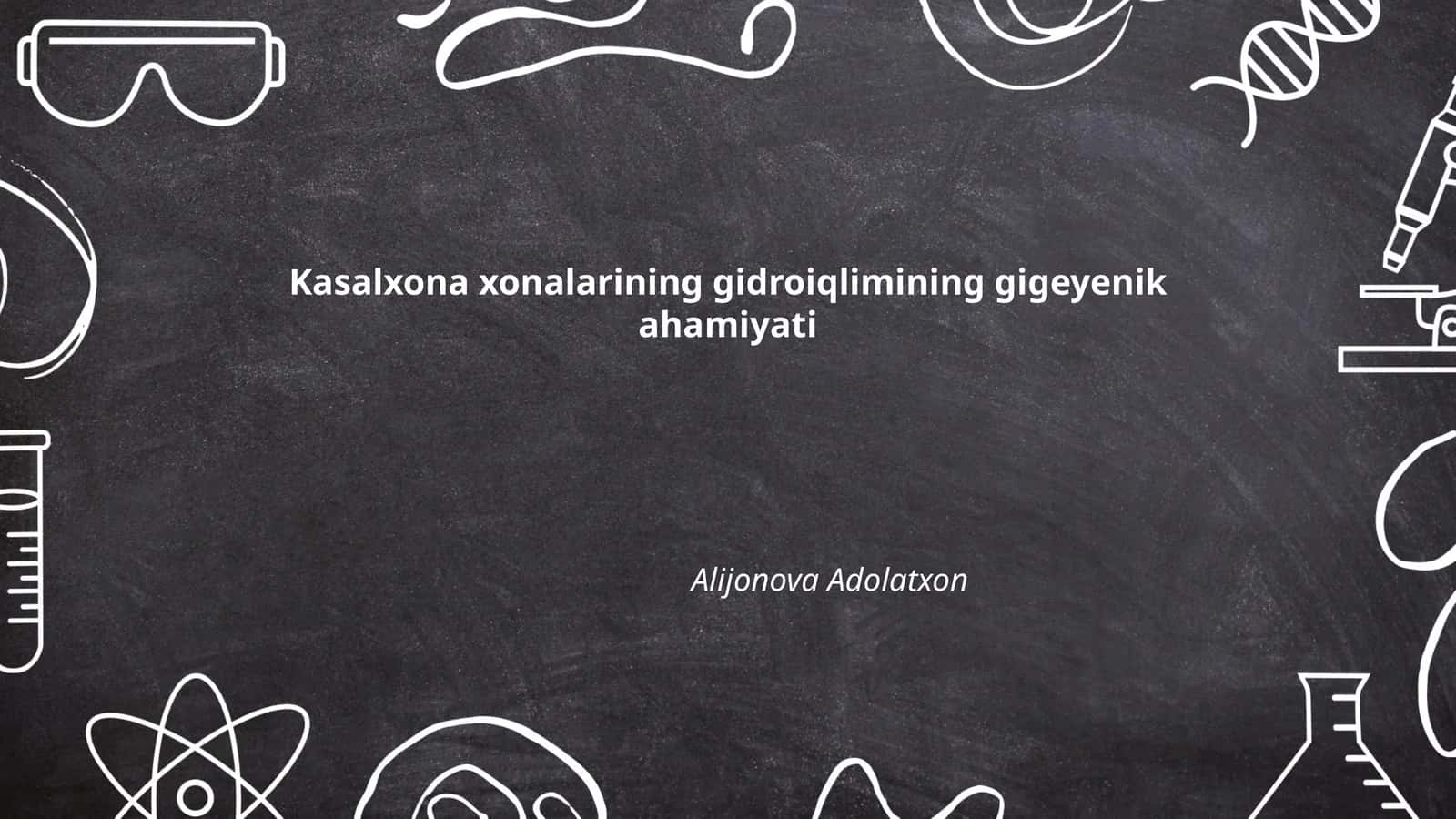 Kasalxonalar gidroiqlimi 1