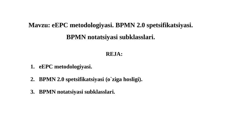 BPMN 2.0 spetsifikatsiyasi 1
