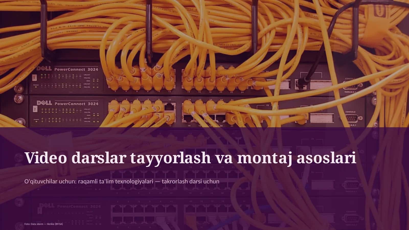 Video darslar tayyorlash va montaj asoslari 1