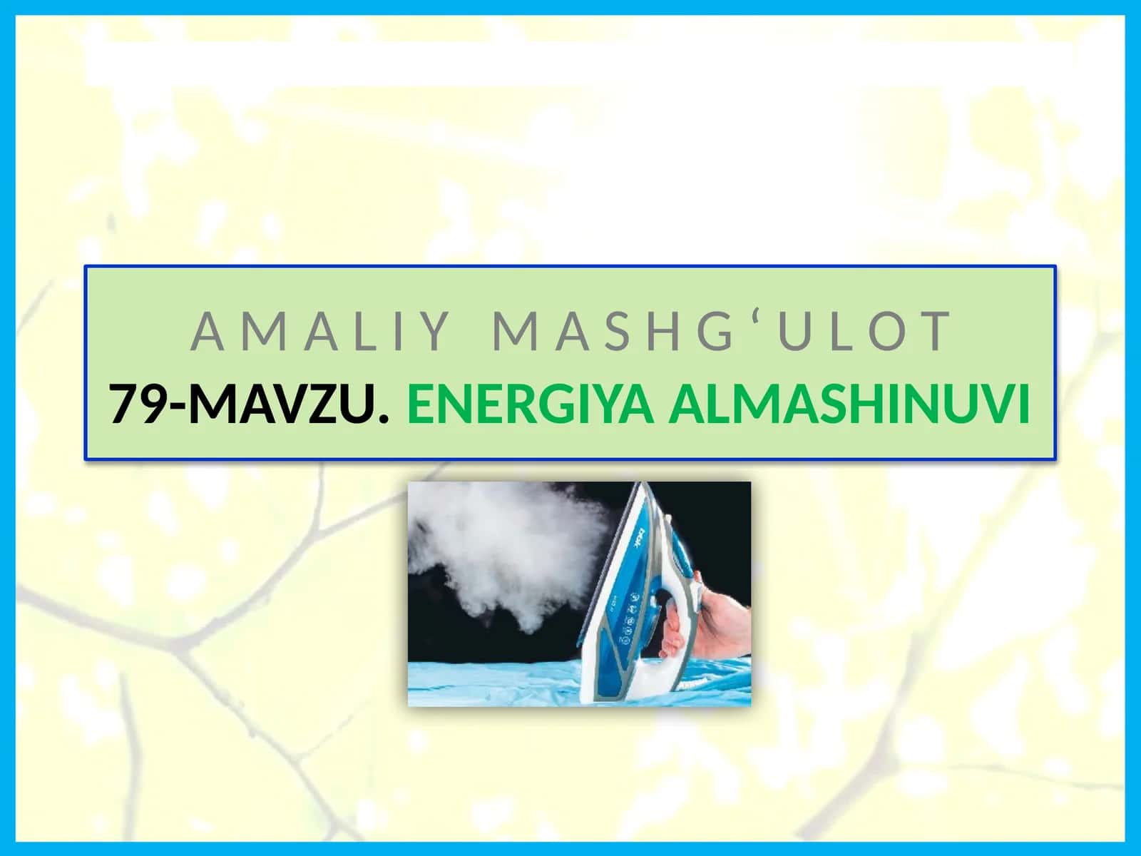 MAVZU.ENERGIYA ALMASHINUVI 1