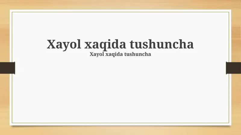 Tasavvur: Ta'rif va asosiy xususiyatlar 1