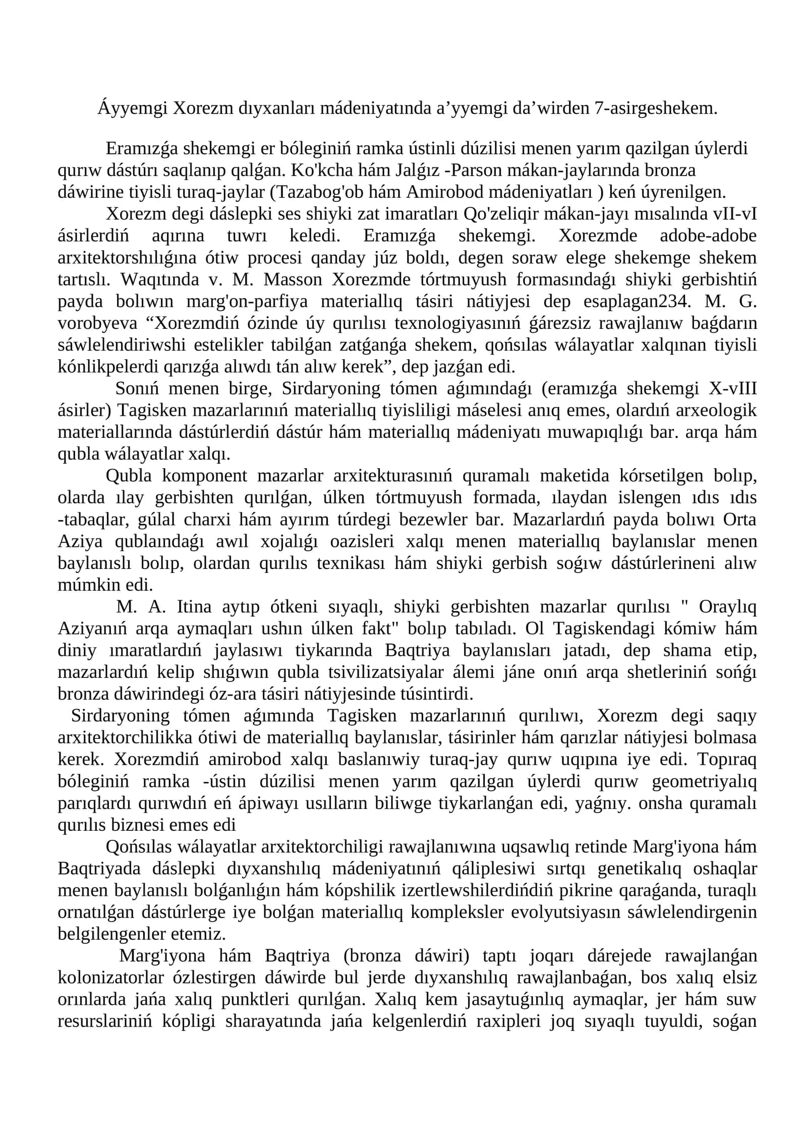 Xorezm mádeniyati 1