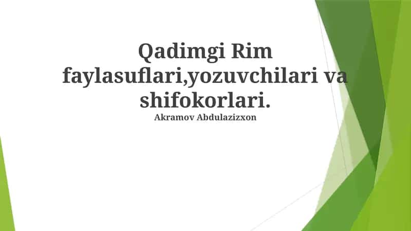Qadimgi Rim faylasuflari 1