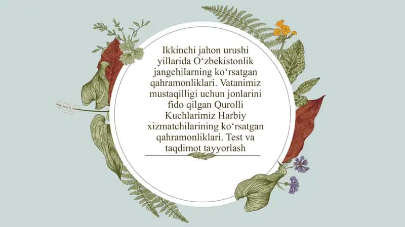 Ikkinchi Jahon Urushida O‘zbek Jangchilarning Ko‘rsatgan Qahramonliklari 1