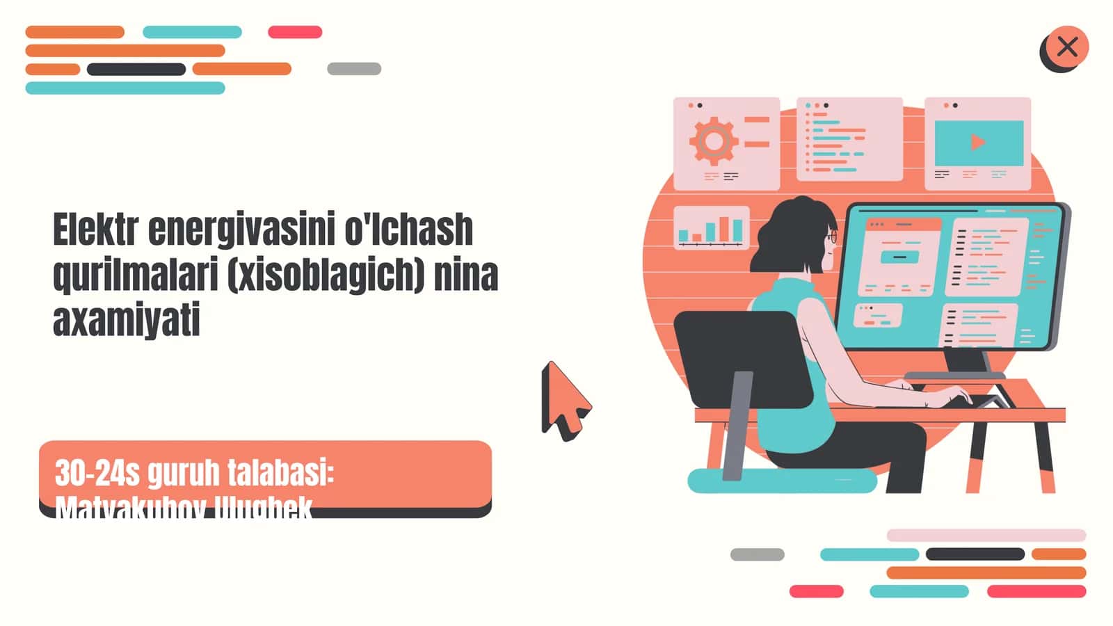 Elektr energiyasini o'lchash qurilmalari (xisoblagich) 1