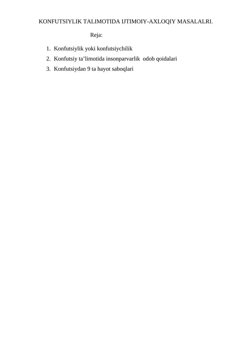 Konfutsiylik Talimotida Ijtimoixiy-Axloqiy Masalalari 1