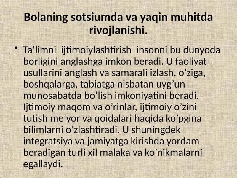 Bolaning sotsium davayasi 1