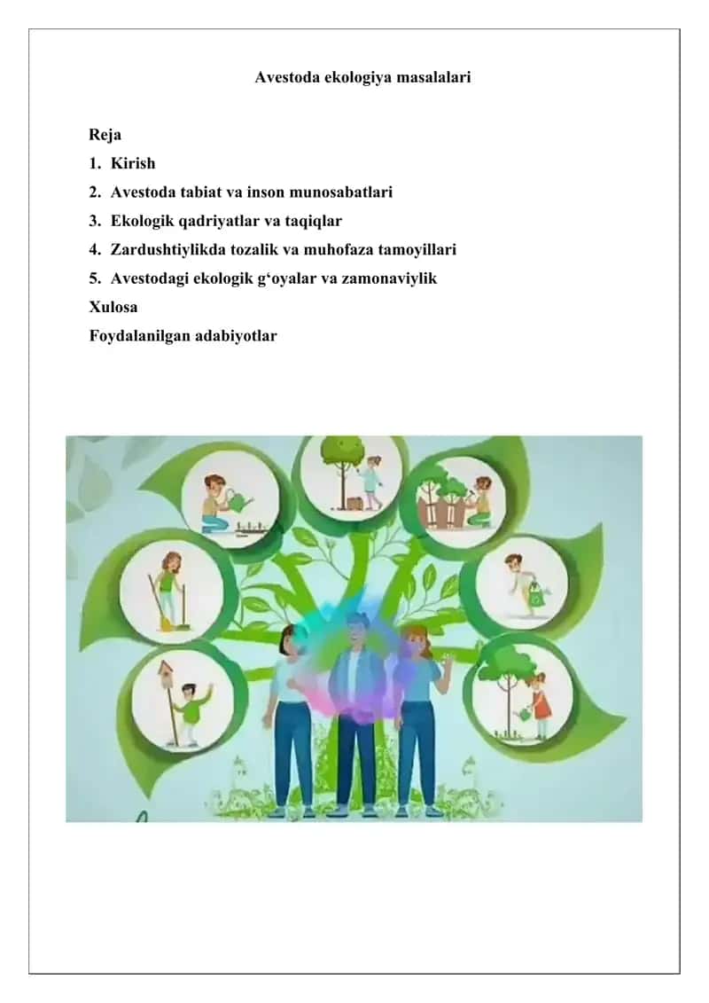 Avestoda ekologiya masalalari 1