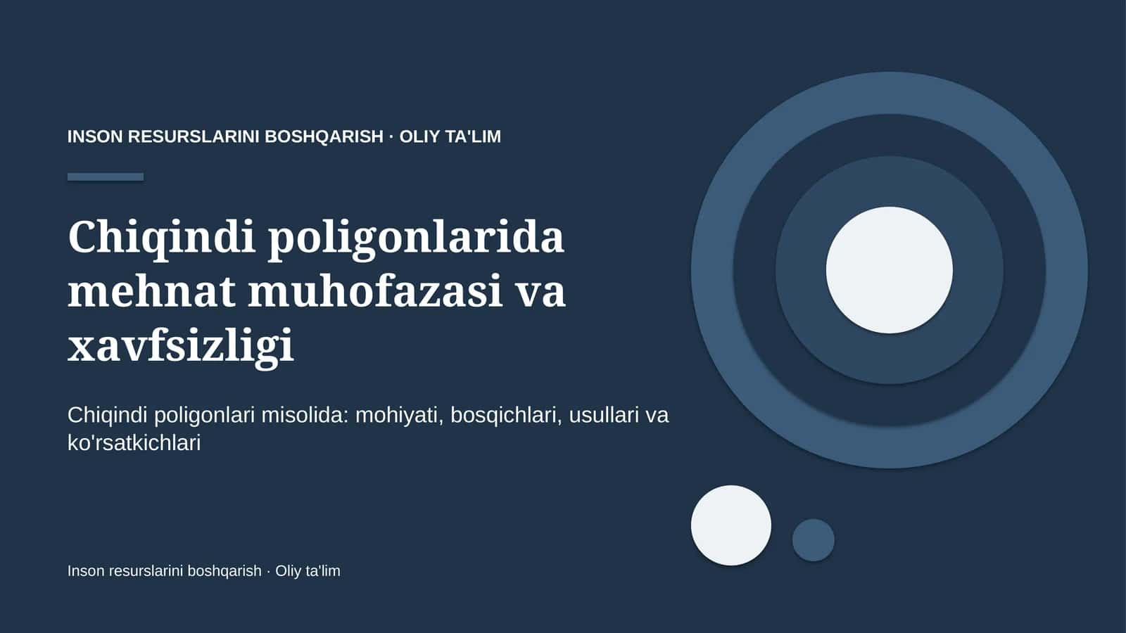 chiqindi poligonlarida mehnat muhofazasi va xavfsizligi 8913 1