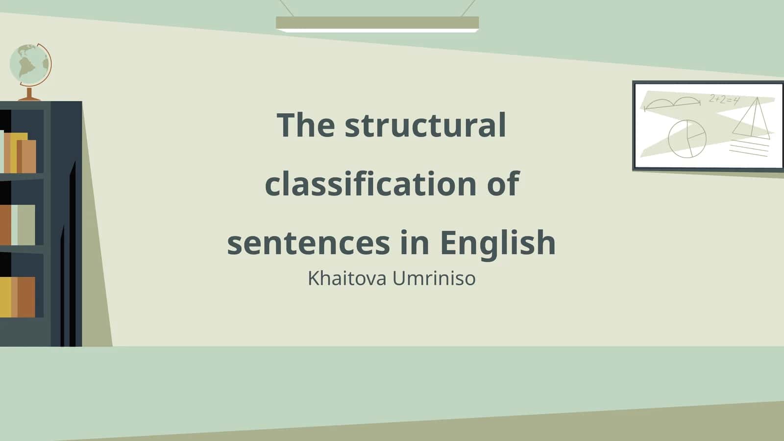 The structural classification of sentences in English 1