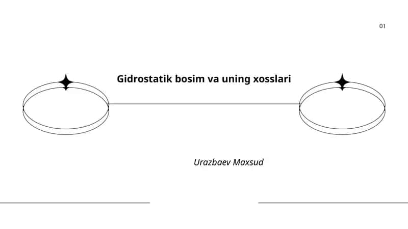 Gidrostatik bosim va uning xosslari 1