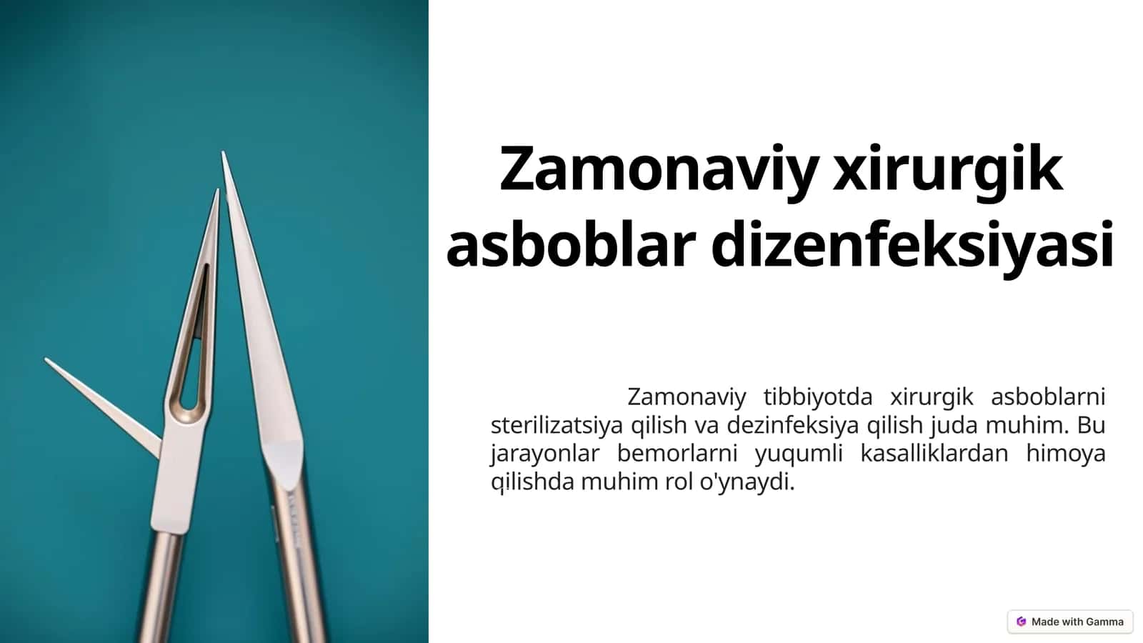 Zamonaviy xirurgik asboblar dizenfeksiyasi 1