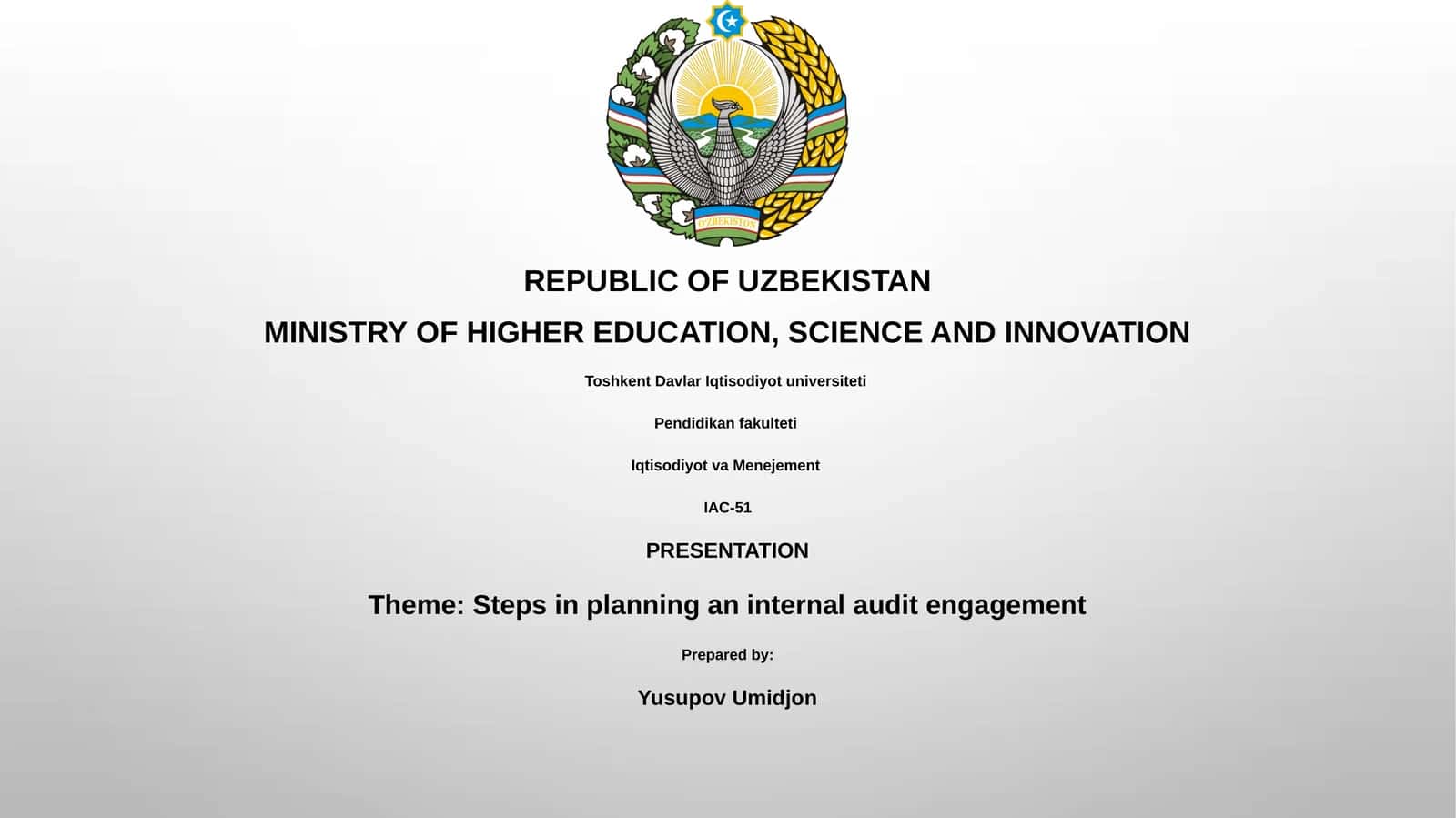 Steps in planning an internal audit engagement 1