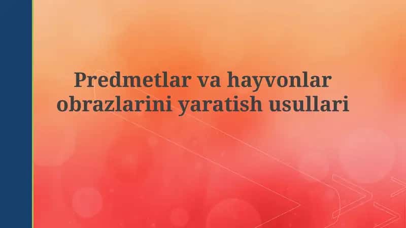 Tasvir yaratish usullari 1