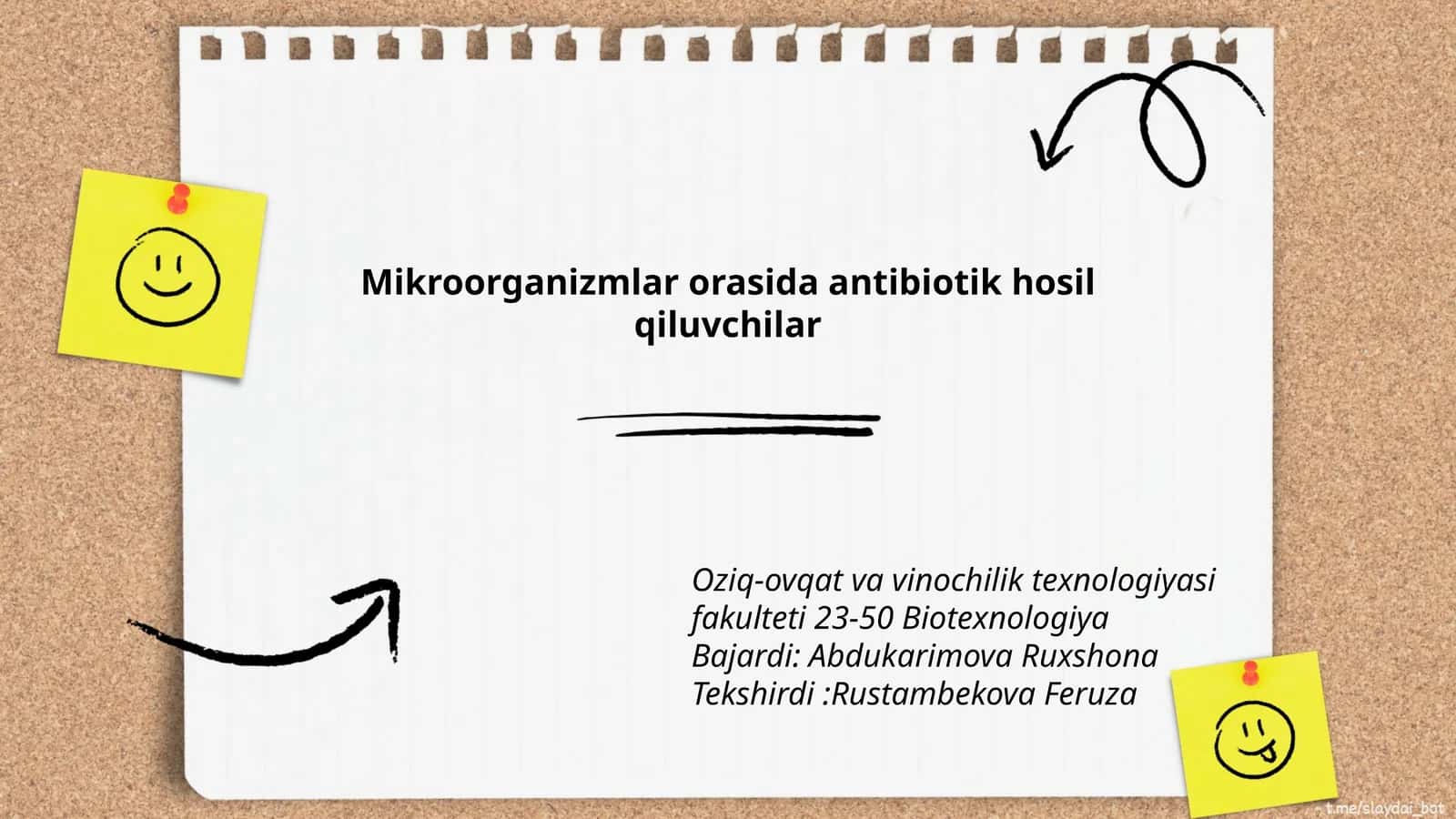 Mikroorganizmlar orasida antibiotik hosil qiluvchilar 1