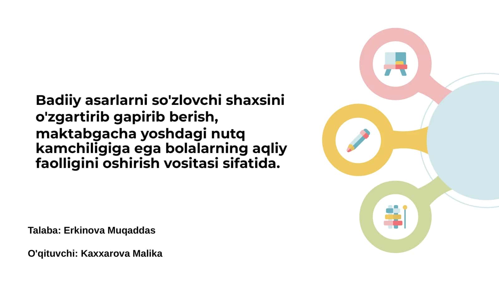 Badiiy asarlarni so'zlovchi shaxsni o'zgartirish 1