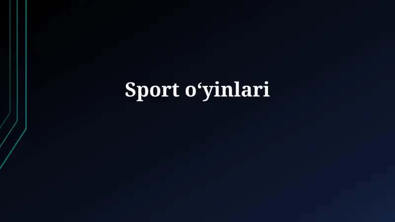 Sportoʻyinlari 1