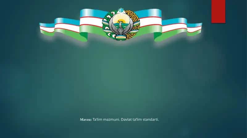 Davlat ta’lim standarti 1