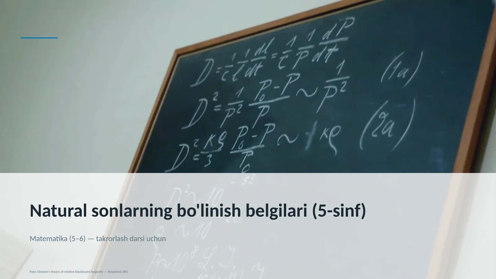 Natural sonlarning bo'linish belgilari (5-sinf) 1