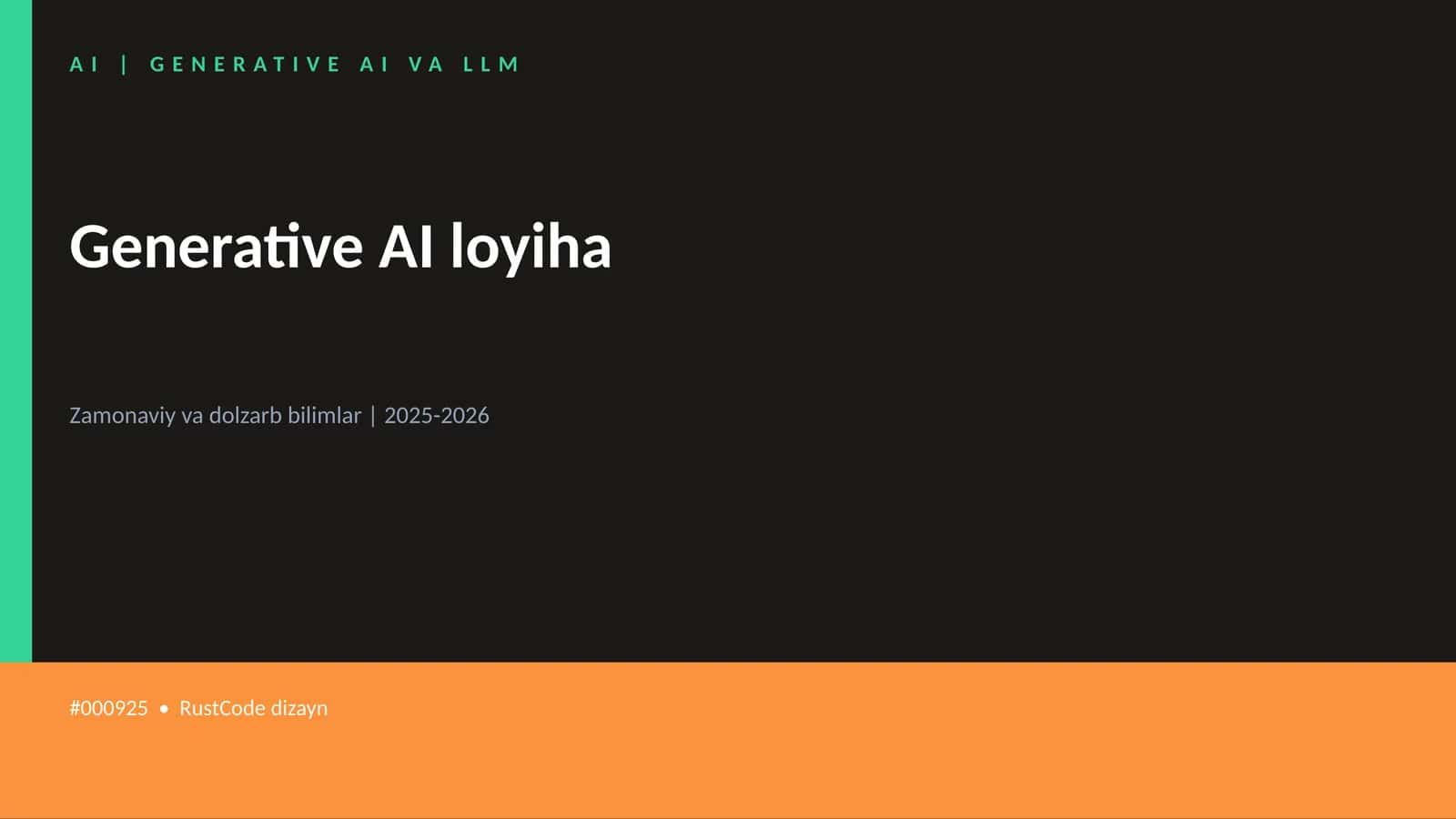 Generative AI loyiha 1