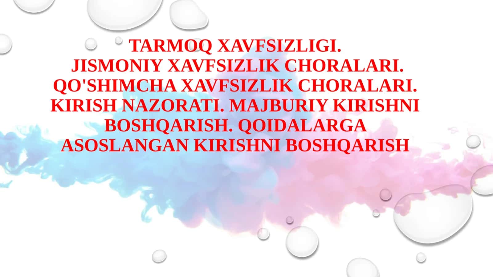 Tarmoq xavfsizligi 1