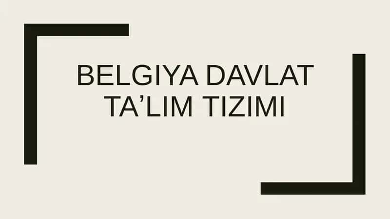 Belgiyadagi ta'lim tizimi 1
