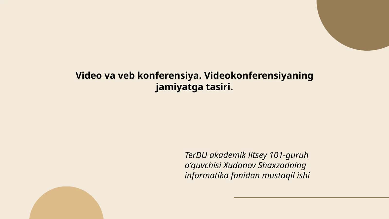 Video va veb konferensiya 1