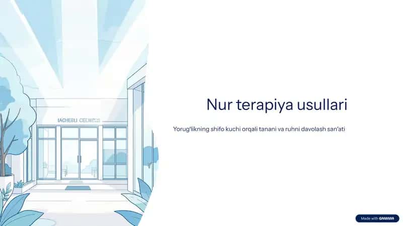 Nur terapiyasi fizik va texnik asoslari 1