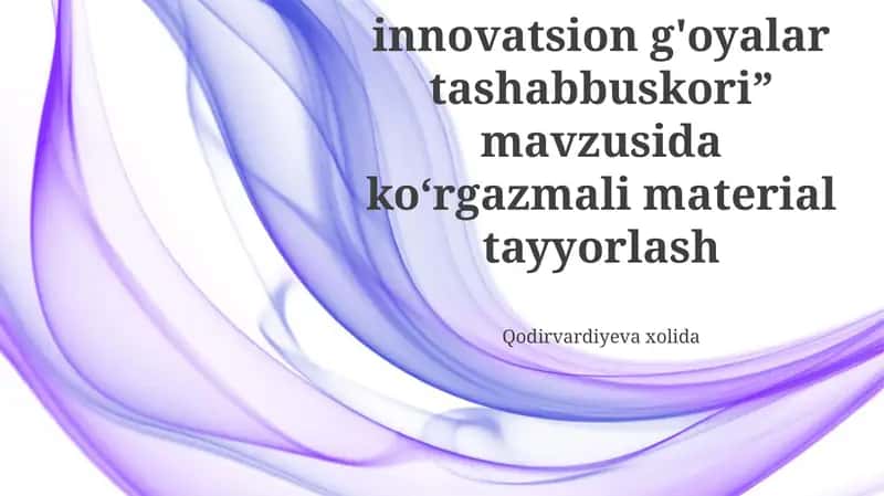 Yoshlar – innovatsion g'oyalar tashabbuskori 1