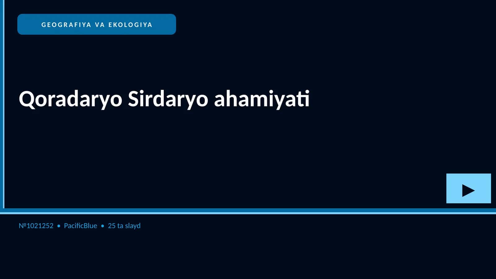 GEOGRAFIYA VA EKOLOGIYA 1