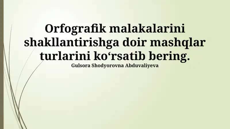 Morfemalarni ajratish va tahlil qilish 1