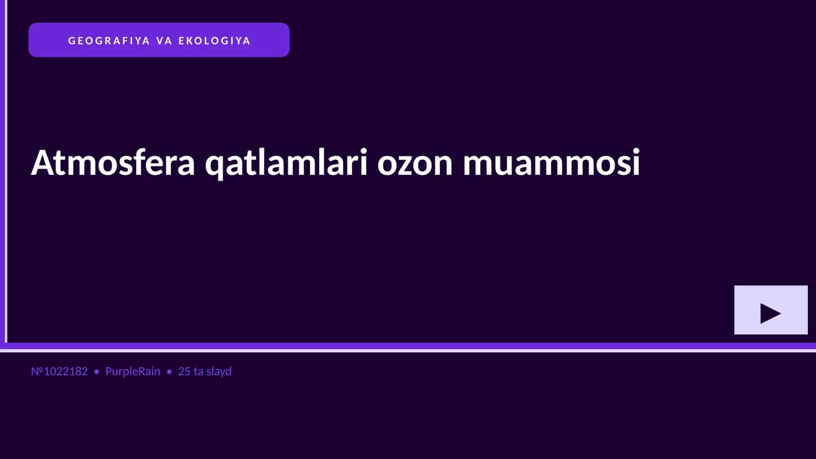 Atmosfera qatlamlari ozon muammosi 1