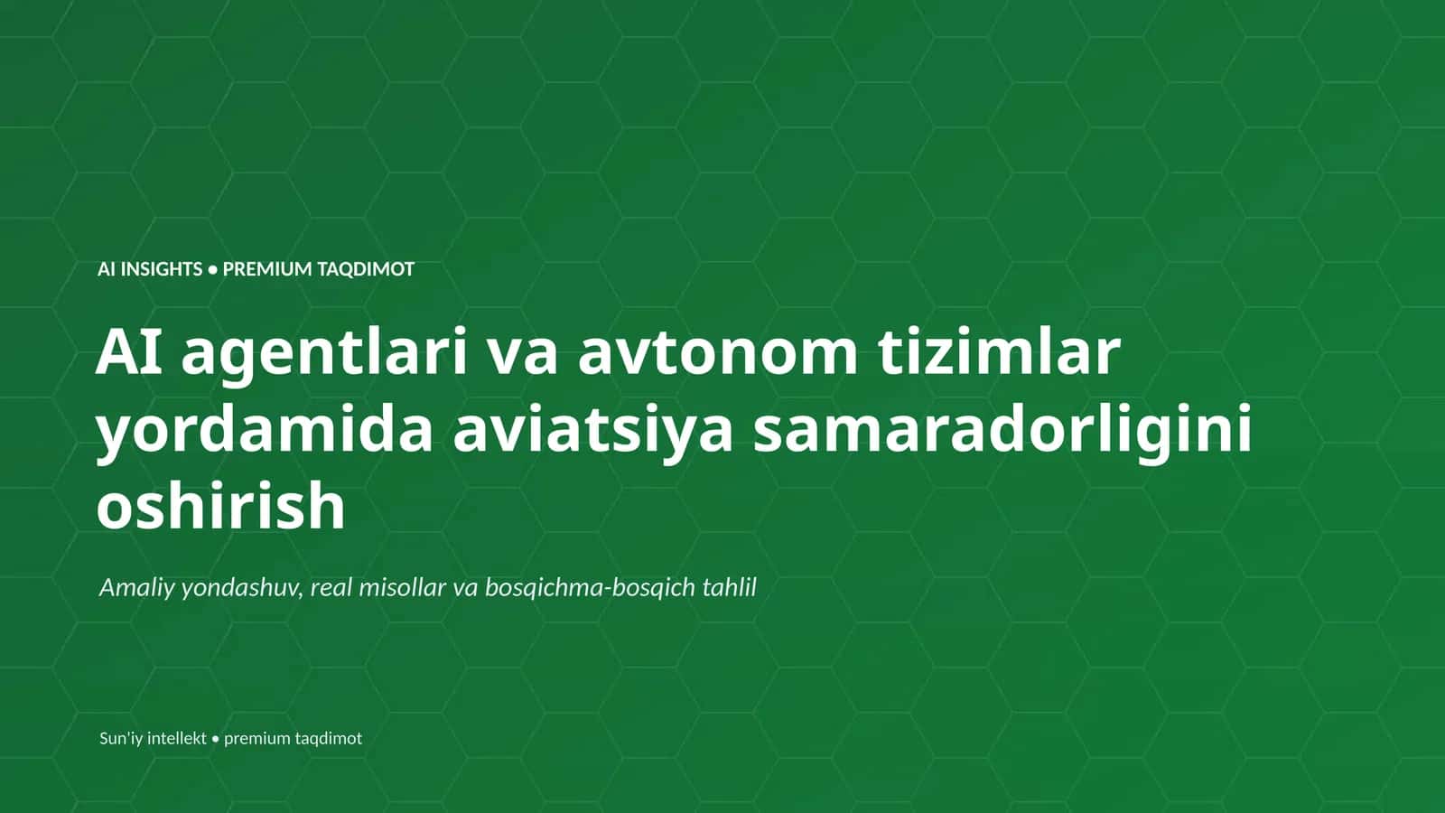 AI INSIGHTS • PREMIUM TAQDIMOT 1