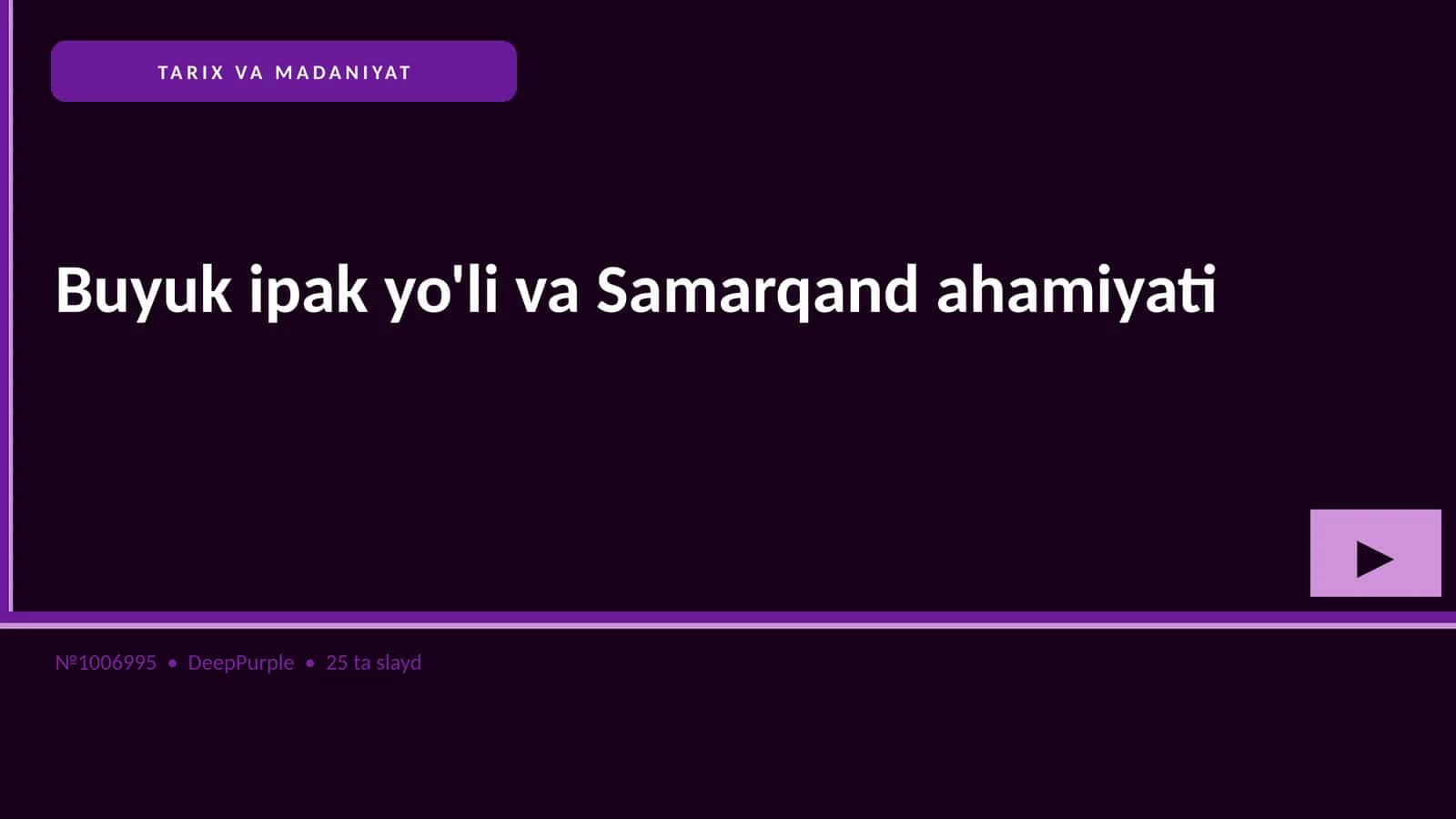 Buyuk ipak yo'li va Samarqand ahamiyati 1