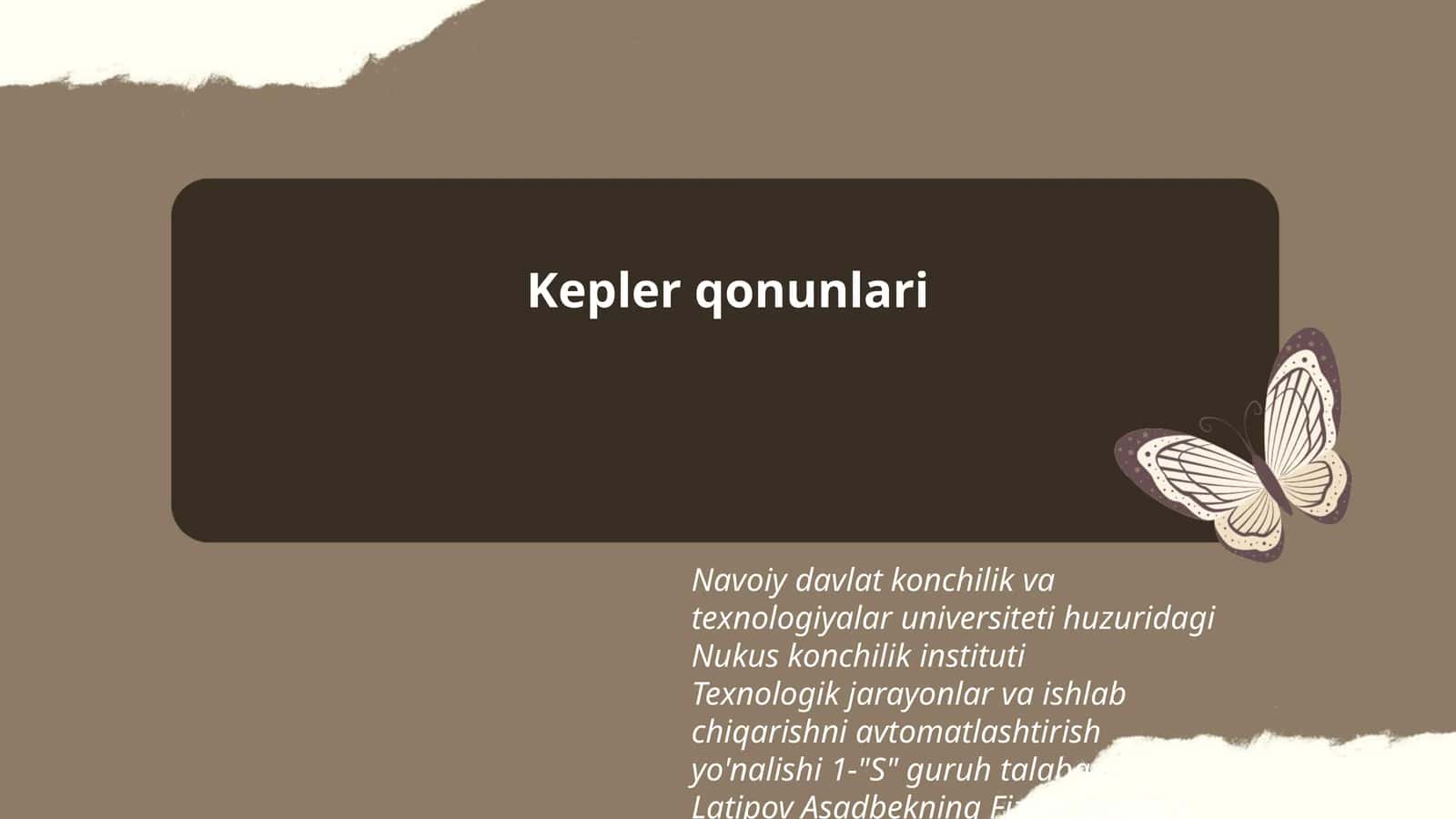Kepler qonunlari 1
