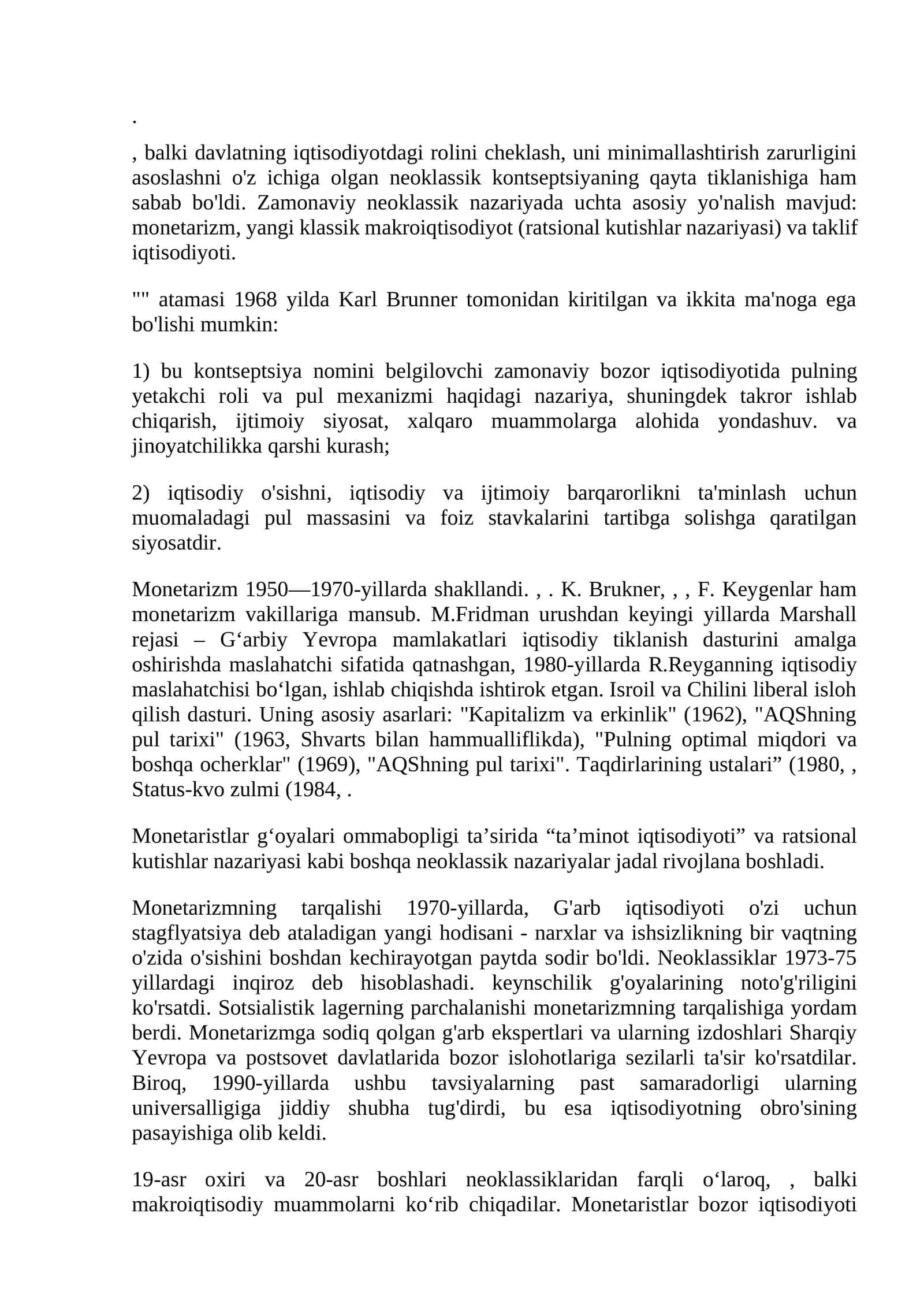 Neoklassik nazariya 1