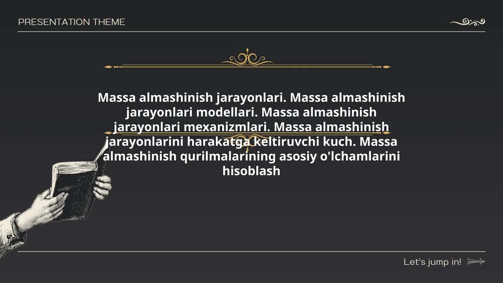 Massa almashinish jarayonlari 1