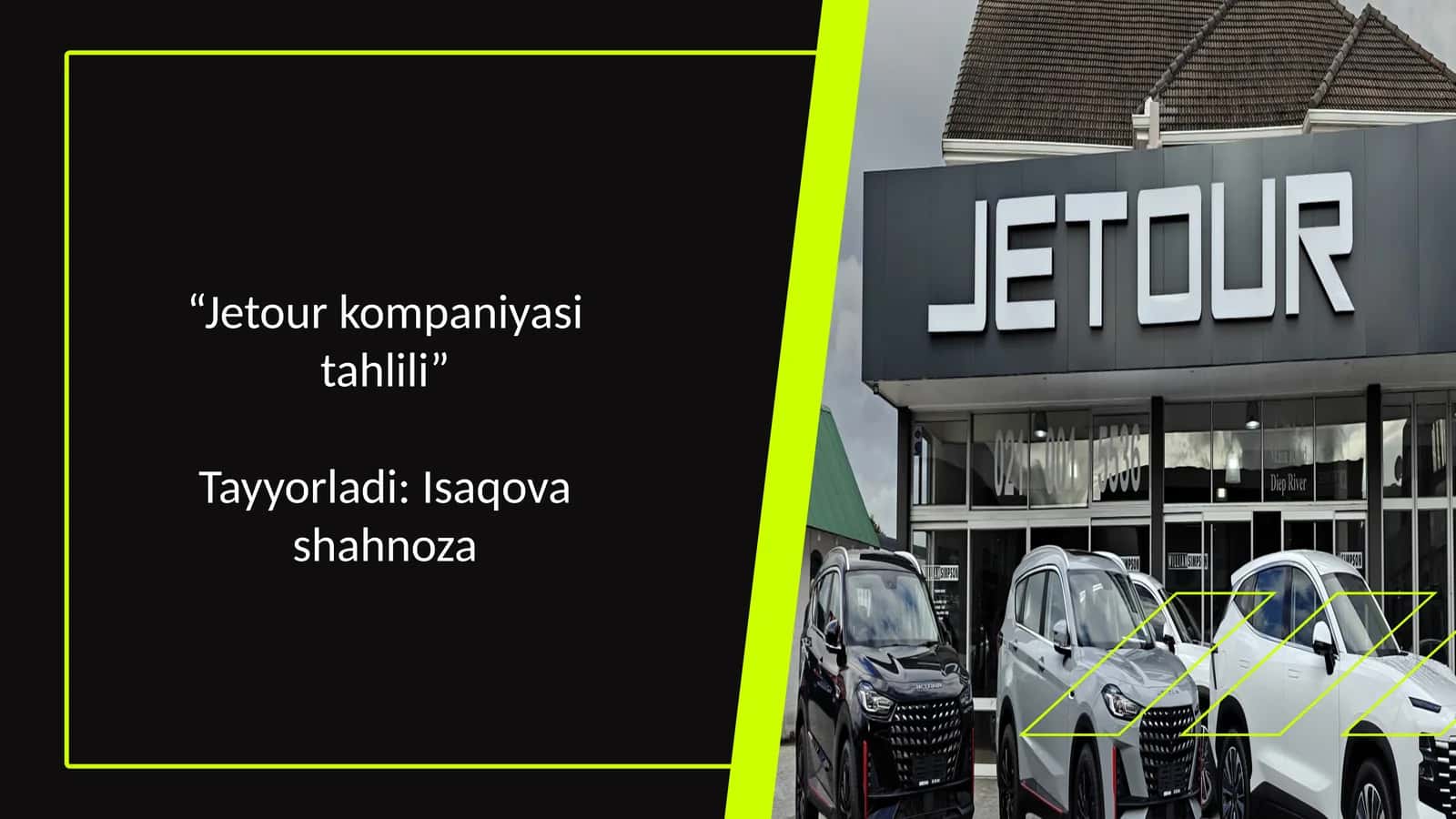Jetour kompaniyasi tahlili 1