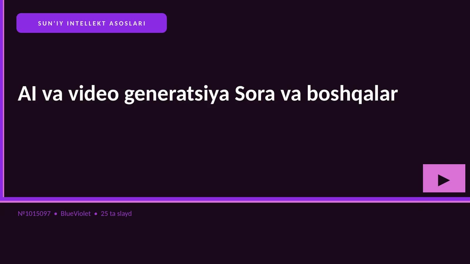 SUN'IY INTELLEKT ASOSLARI 1