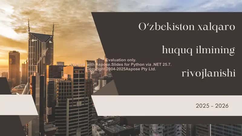 Oʻzbekistonning xalqaro huquq ilmining rivoji 1