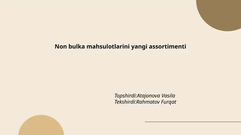 Non bulka mahsulotlarini yangi assortimenti 1