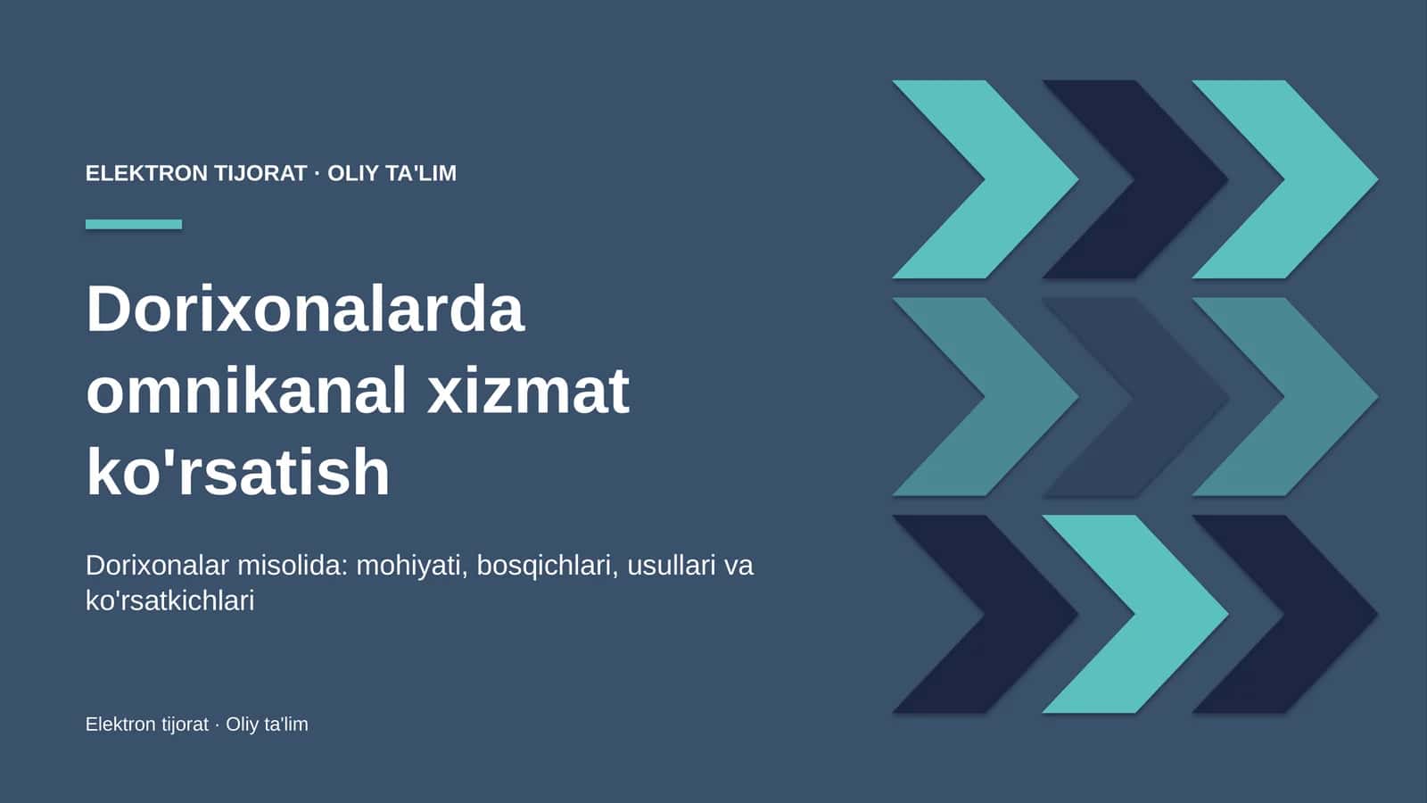 Elektron TIJORAT · OLIY TA'LIM 1